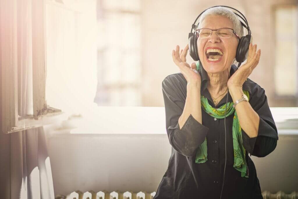 Woman singing