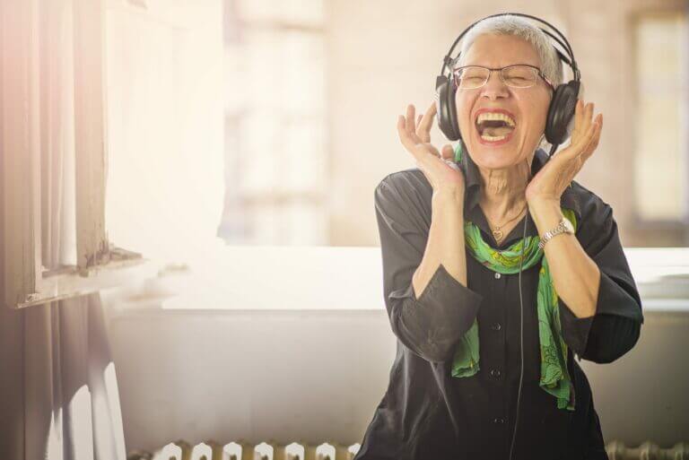 Woman singing